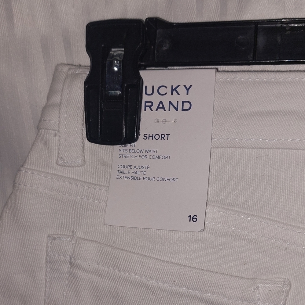 NEW White Denim Girl's Size 16 Lucky Brand 'Riley' Shorts - Picture 7 of 8